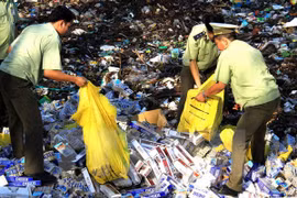 Contraband cigarettes seized in Hai Phong port 