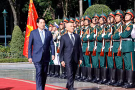 Official welcome ceremony for Cambodian King