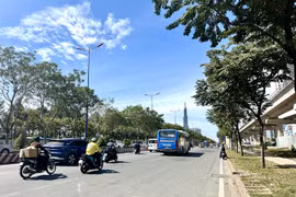 A section of Vo Nguyen Giap street in HCM City’s Thu Duc city. (Photo: VNS) 