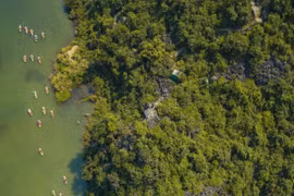 Amazing aerial views of Trang An Tourism Complex 