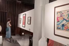 Hang Trong paintings’ value promoted with new experiments on lacquer, silk