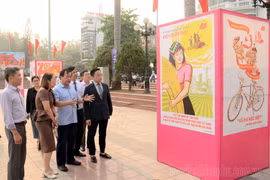 Large posters exhibited to mark Dien Bien Phu Victory