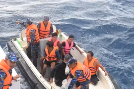 Naval ship rescues five fishermen stranded at sea
