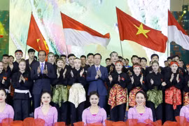 Presidents of Vietnam, Indonesia enjoy martial arts performances