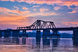 Century-old Long Bien Bridge in Hanoi
