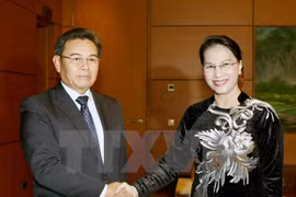 Top legislator receives Lao Front for National Construction officials