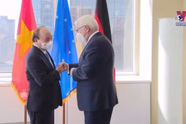 President meets German counterpart, concludes US trip