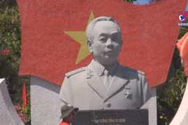 Statue of General Vo Nguyen Giap in Truong Sa archipelago