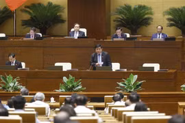 Minister of Planning and Investment Nguyen Chi Dung gives more details about the issues of NA deputies' concern on May 25. (Photo: VNA)