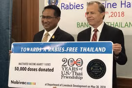 Thailand receives rabies vaccines from US