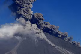 Philippines' most active volcano spews ash anew