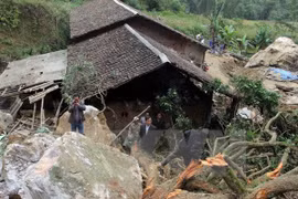 Three go missing in flood-triggered landslide in Cao Bang