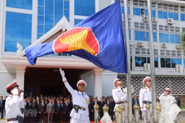 Laos raises ASEAN flag to mark bloc’s founding anniversary 