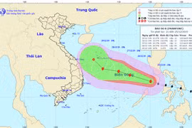 Typhoon Phanfone enters East Sea