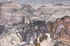 Paintings recall memory of historic Truong Son Trail
