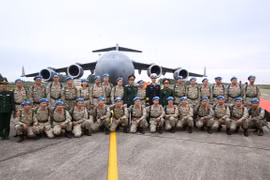 Peacekeepers sent off to UN mission
