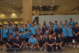Vietnam’s national football squad welcomed in Indonesia 