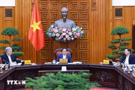 Prime Minister Pham Minh Chinh speaks at the second meeting of the Government steering committee. (Photo: VNA)