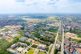 Improved transport infrastructure helps real estate in Thuong Tin district welcome investment waves. (Photo: Truong Son Land)