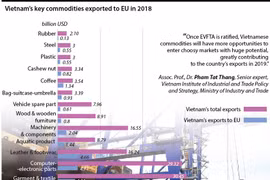 Vietnam's key commodities exported to EU in 2018