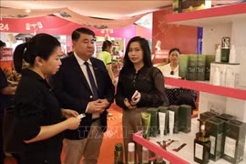 Displaying products from 40 businesses, the event is expected to introduce Vietnamese branded products to both domestic and international consumers. (Photo: VNA)