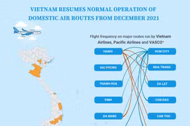 (interactive) Vietnam resumes normal operation of domestic air routes