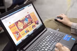 A customer surfs on an e-commerce platform. (Photo: VNA)