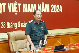Sen. Lt. Gen. Phung Si Tan, Deputy Chief of the General Staff of the Vietnam People's Army, at the press conference on November 15 (Photo: VNA)
