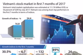 Vietnam's stock market in first 7 months of 2017