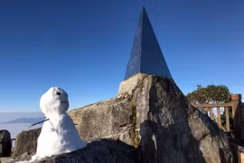 Snow starts falling at the Roof of Indochina