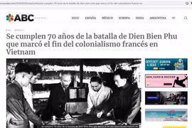 Screenshot of the article on Dien Bien Phu Victory posted on ABC Mundial website (Photo: VNA)