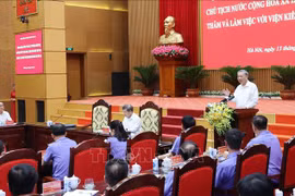 State President To Lam works with leading officials of the Supreme People’s Procuracy (Photo: VNA)