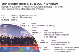 Main activities during APEC Year 2017 in Vietnam