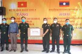 Military Region 4 High Command presents medical supplies to Lao armed forces