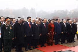 Party, State leaders pay tribute to President Ho Chi Minh on Party’s anniversary