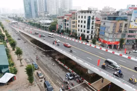 Hoang Quoc Viet-Nguyen Van Huyen flyover in Hanoi opens to traffic