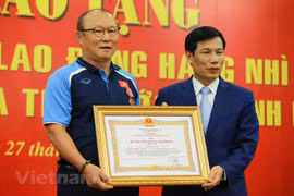 Football coach Park Hang-seo honoured with Second-Class Labour Order