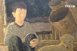 Lacquer paintings depict old villages
