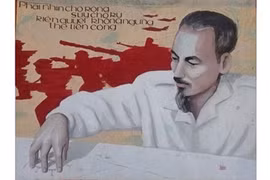 President Ho Chi Minh portrait in posters 