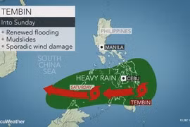 Typhoon Tembin lands in southern Philippines
