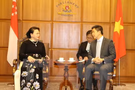 NA Chairwoman Nguyen Thi Kim Ngan hold talks with Singaporean counterpart