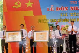 Quang Ninh: two historical places named national relic sites