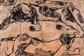 Lacquer painting breaks domestic auction record