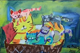 10 year-old artist opens solo show