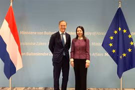Deputy Minister of Foreign Affairs Nguyen Minh Hang and Prince Jaime de Bourbon de Parme, who is also Climate Envoy of the Netherlands. (Photo: VNA)