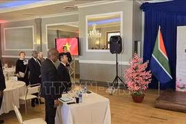 At the ceremony held by the Vietnamese Embassy in South Africa to celebrate the 79th National Day of Vietnam. (Photo: VNA)