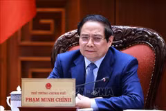 Prime Minister Pham Minh Chinh at the working session with leaders of ministries, sectors, and CT Group on August 13 (Photo: VNA)