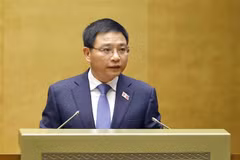 Minister of Finance Nguyen Van Thang at the Q&A session (Photo: VNA)