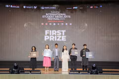 Four first prize winners were announced during the closing ceremony of the International Student Media Art Festival (ISMA 2025) held on July 29 at Van Lang University in HCM City. (Photo Courtesy of VLU)