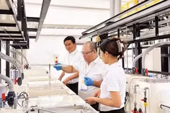 A production line of Onaga Co., Ltd. (Japan) at HANSSIP (Photo: nhandan.vn)